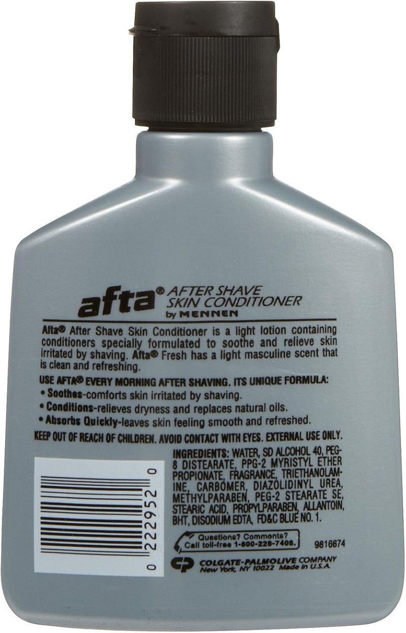 Mennen Afta After Shave Skin Conditioner, Fresh, 3 Fl Oz - Soothes Irritated Skin - Image 2